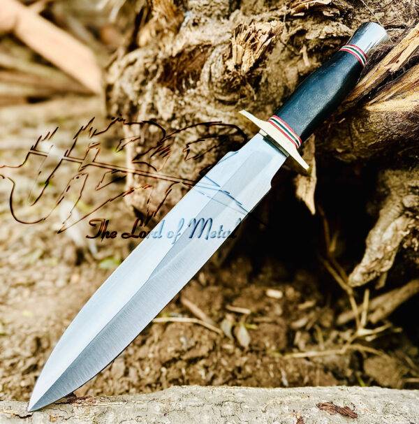 UBR Custom Handmade D2 Tool Steel Hunting Dagger Knife – Camping & Survival Knife with Micarta Handle and Leather Sheath - Image 4