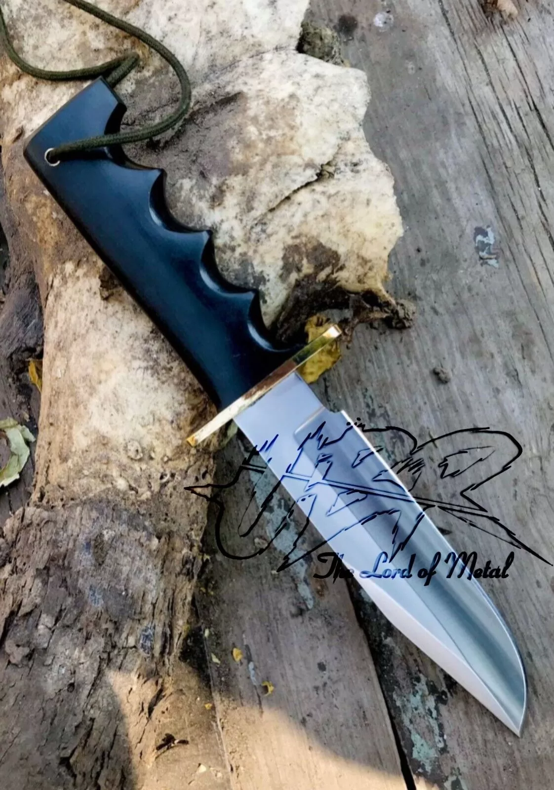 UBR CUSTOM HANDMADE D2-TOOL STEEL HUNTING BOWIE KNIFE WITH MICARTA
