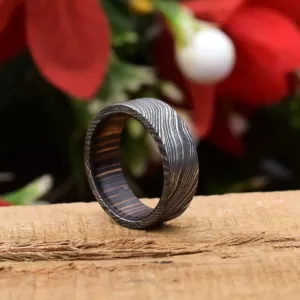 Damascus steel ring