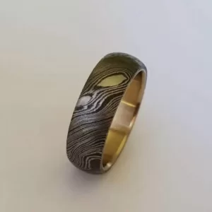 Damascus steel ring