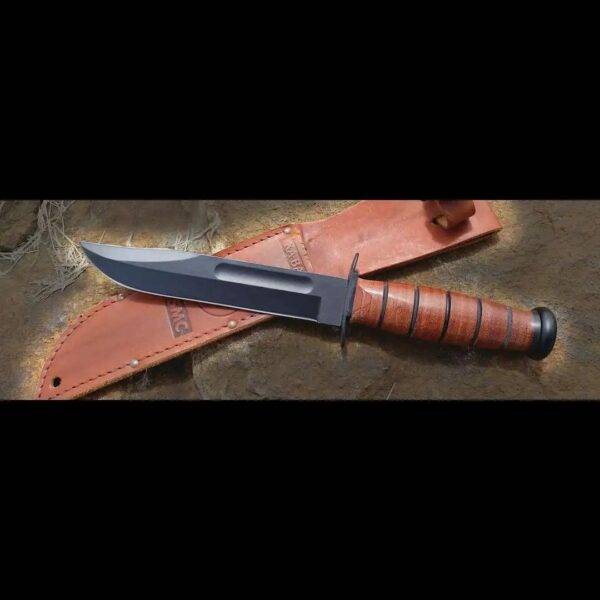 Custom Handmade KA-BAR Knife - Full Size US Marine Corps Knife with Leather Sheath | Best KA-BAR Knife - Image 3