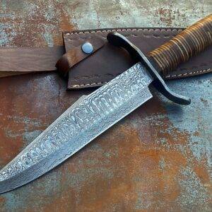 Damascus Steel Bowie Knife