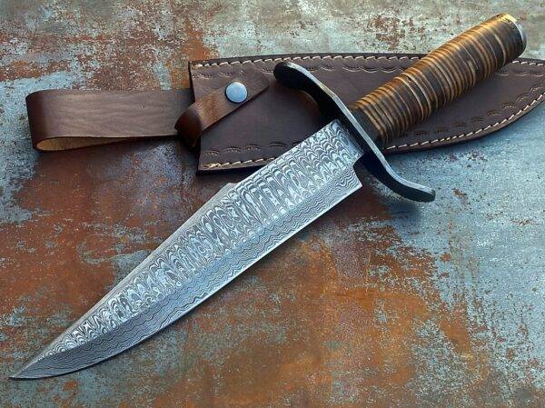Damascus Steel Bowie Knife