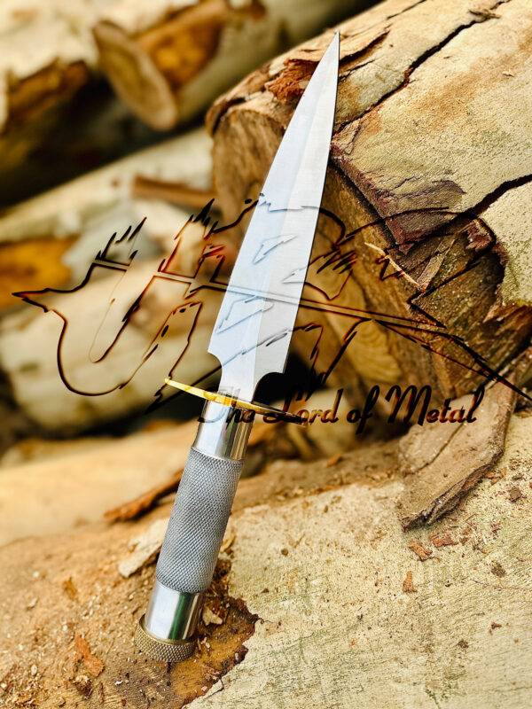 Handmade Randall Knife - D2 Tool Steel Bowie Hunting Knife with Silver Handle - Image 2