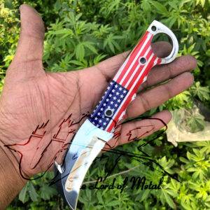 American Flag Skinner Knife