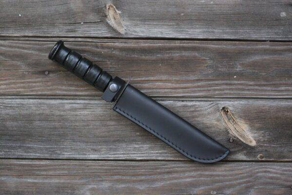 Ontario 498 Marine Combat Knife with Leather Sheath - KA-BAR USMC - Image 4