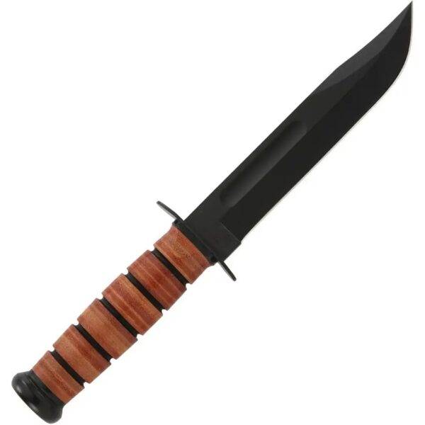 KA-BAR Knife 125th Anniversary USMC Fixed Blade Knife with Leather Sheath - Image 3