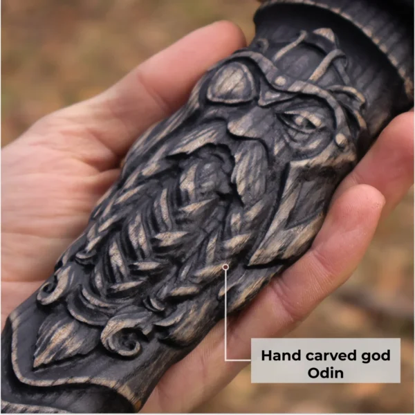 Viking Hammer Valknut Odin Hand Forged Carbon Steel Norse Mythology 13.3 - Image 3