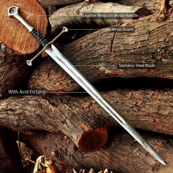 Hand Forged High Carbon Steel Viking Sword - Battle Ready Medieval Blade - Collectable - Image 2