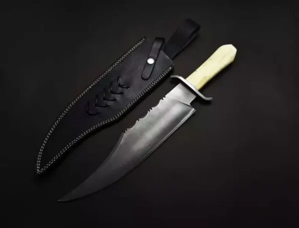 Juan Padillo Bowie Knife – Carbon Steel Full Tang Bowie Knife with Sheath - Image 4