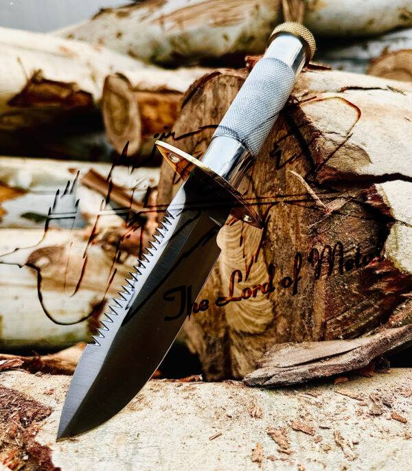 Handmade Randall Knife - High Carbon Steel Bowie with Silver Handle - Hunting Knife - Image 2