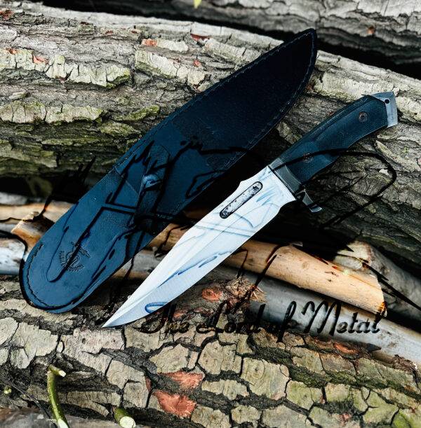 Rambo Last Blood Bowie Knife – D2 Tool Steel Handmade Survival Knife with Sheath - Image 4