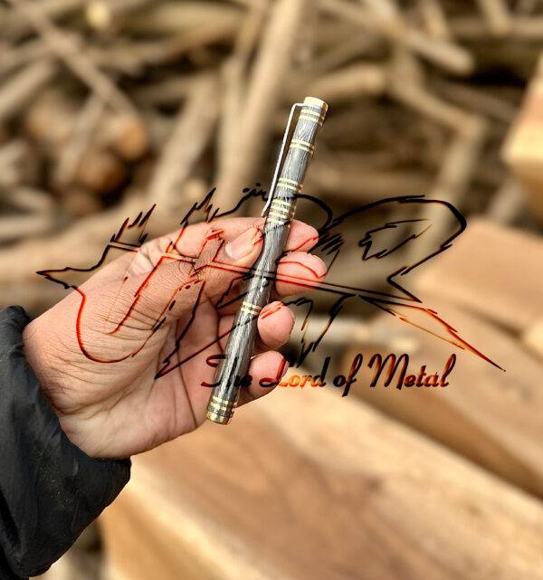 Custom Handmade Damascus Steel Pen - Ballpoint, Hand-Forged, Unique Gift - Image 2