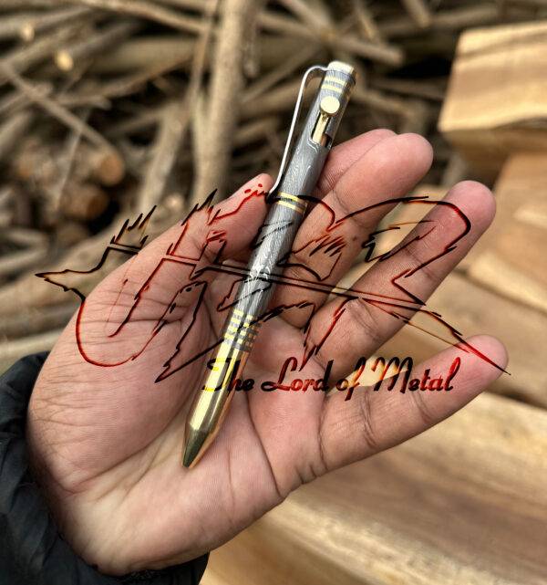 Custom Handmade Damascus Steel Pen - Ballpoint, Hand-Forged, Unique Gift - Image 2