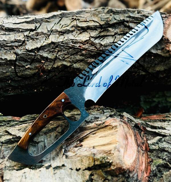 Custom High Carbon Steel Bowie Knife - Handmade Hunting Knife with Sheath - Image 3