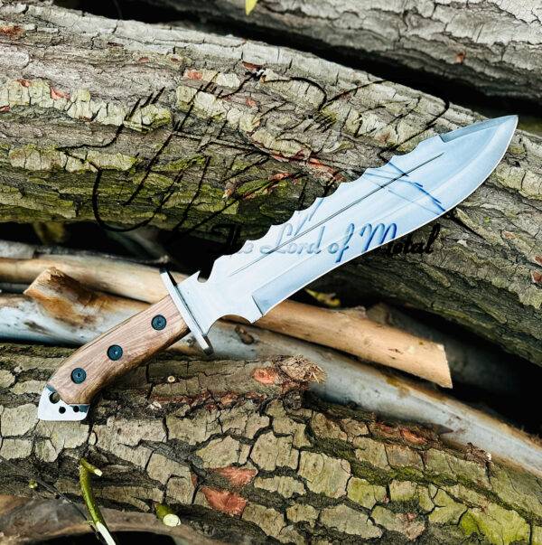 Handmade Bowie Knife - Fixed Blade Hunting Knife with Leather Sheath - Image 4