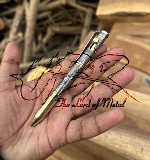 Custom Handmade Damascus Steel Pen - Ballpoint, Hand-Forged, Unique Gift - Image 4