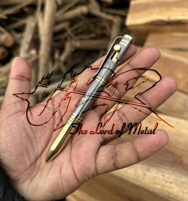 Custom Handmade Damascus Steel Pen - Ballpoint, Hand-Forged, Unique Gift - Image 3