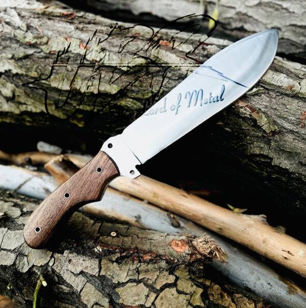 Custom Bowie Knife High Carbon Steel - Hunting Knife with Leather Sheath - Image 6