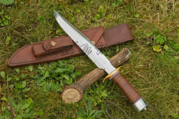 WW2 Randall Knife – Handmade D2 Steel Full Tang Hunting Knife with Sheath - Image 2